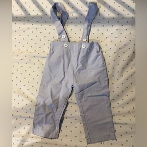 Kids Light Blue Suspender Pants